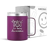 DLOCCOLD Thank You Gifts for Women, Thank You for Being Awesome Coffee Mug, Coworkers Employee Appreciation, Valentines Day Gifts for Her Him, Inspirational Gift for Men Friends, Purple