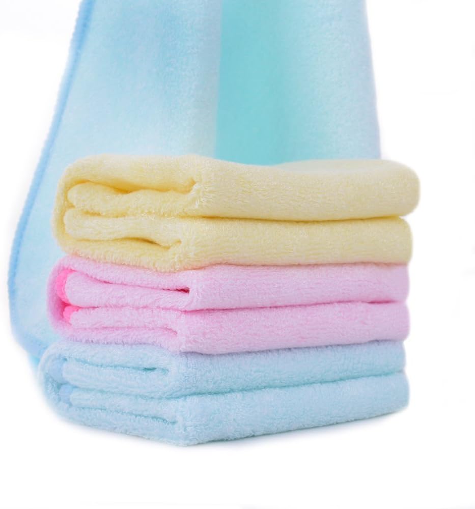 JISEN Bamboo Baby Washcloths, Organic,Luxury Best for Reusable Baby Wipes,Cloth Wipes,Eczema Sensitive Skin.Baby Registry,Newborn Bath Gifts,Natural Products,Baby Shower Gifts,8 Pack