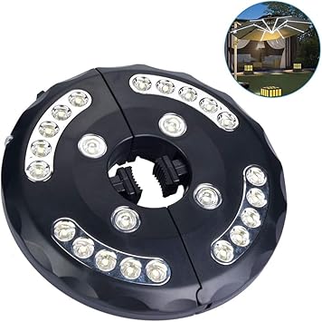 2 Riuty Patio Umbrella Light Cordless Umbrella Pole Light For Patio Umbrellas Camping Tents Or Outdoor Use 28 Led Lights Umbrella Lights