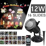 Led Projector Lights ,SIEGES 16 slides Party Decoration Light IP65 Waterproof Landscape Spotlight with Remote Control , Fairy Indoor Show Holiday Home Decoration for Kids Birthday Wedding Party