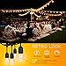 Outdoor String Lights with Edison Vintage Dimmable 11S14 Bulbs, SHINE HAI Commercial & Industrial Grade Light String, 10 Dropped Sockets, Weatherproof, Perfect for Patio Cafe Umbrella Bistro Yard-14Ft