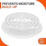 SmartHome 4 Pack 68mm White Plastic Round Soffit Air Vents UV Resistant Roof view 4