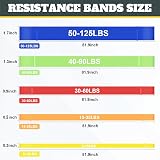 YOVKOK Exercise Bands Set Resistance Bands Door Anchor 5 Pack Fitness view 4