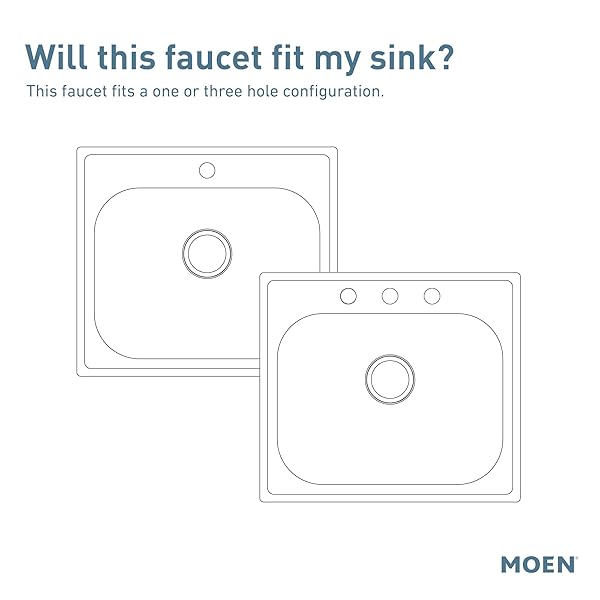 MOEN ADLER MATTE BLACK ONE-HANDLE HIGH ARC KITCHEN SINK FAUCET WITH POWER CLEAN, MODERN KITCHEN FAUCET WITH PULL DOWN SPRAYER, 87233BL