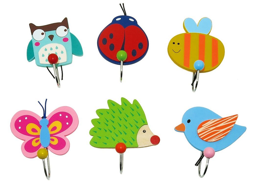 Inware Sommermotive Laundry Hooks Set of 6 - Variegated