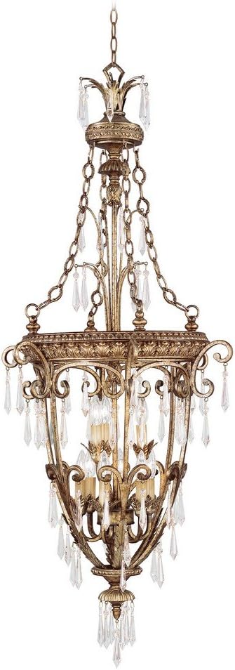 Liz Jordan 8816-65 La Chic Entrance / Foyer Pendant Light - Vintage Gold Leaf
