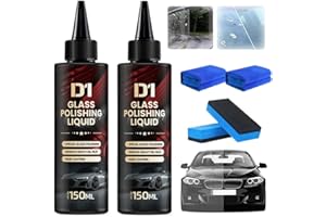 TOFEY Bianca Glass Polishing Liquid D1, Bomini Car Glass Polishing Compound, Car Compound Windshield Oil Film Remover for Anti-Fog Hydrophobic Coating Spray,Removes Swirls,Scratches,Wiper Marks (2PCS)