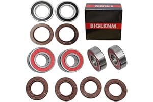 Front and Rear Wheel Bearing Seals Kit for Yamaha Raptor 660 Raptor 660R YFM660R 2001-2005 Banshee 350 YFZ350 1988-2006 Blast
