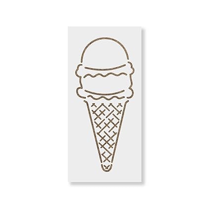 Amazon Com Ice Cream Stencil Template For Walls And Crafts