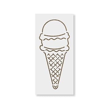 Amazon Com Ice Cream Stencil Template For Walls And Crafts