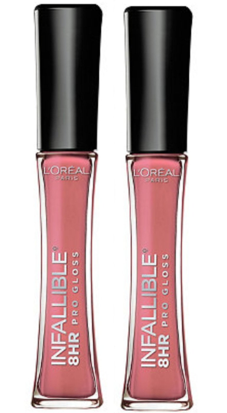 Loreal Paris Infallible Never Fail Blush Lip Gloss -- 2 per case.