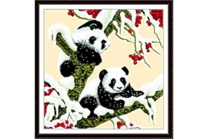 Maydear Cross Stitch Kits Stamped Full Range of Embroidery Starter Kits for Beginners DIY 11CT 3 Strands - Reunion 31.1×31.1（inch）