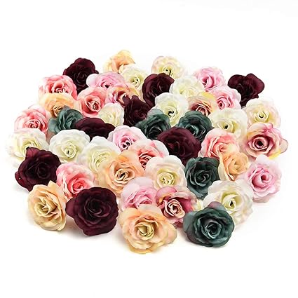 Azxu Silk Flowers In Bulk Wholesale Fake Flowers Heads Silk Flower