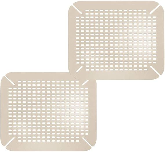 mDesign Adjustable Kitchen Sink Dish Drying Mat/Grid Soft