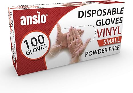 Disposable Gloves Small Powder Free Vinyl Gloves Small Size Pack Of 100 Amazon Co Uk Health Personal Care