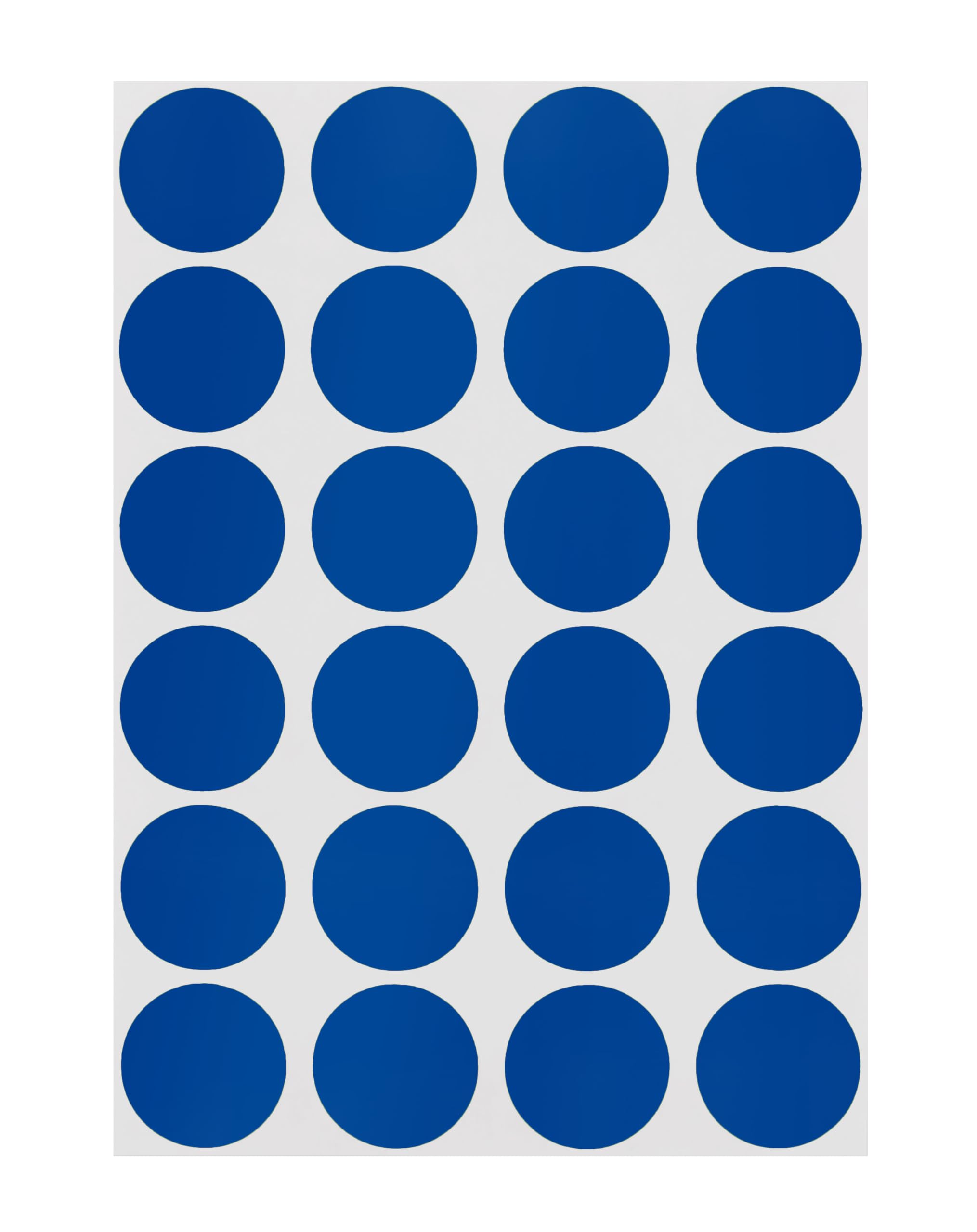 ChromaLabel 19mm (3/4 Inch) Round Permanent Colour-Code Dot Stickers, 1008 Pack, 24 Labels per Sheet, Dark Blue