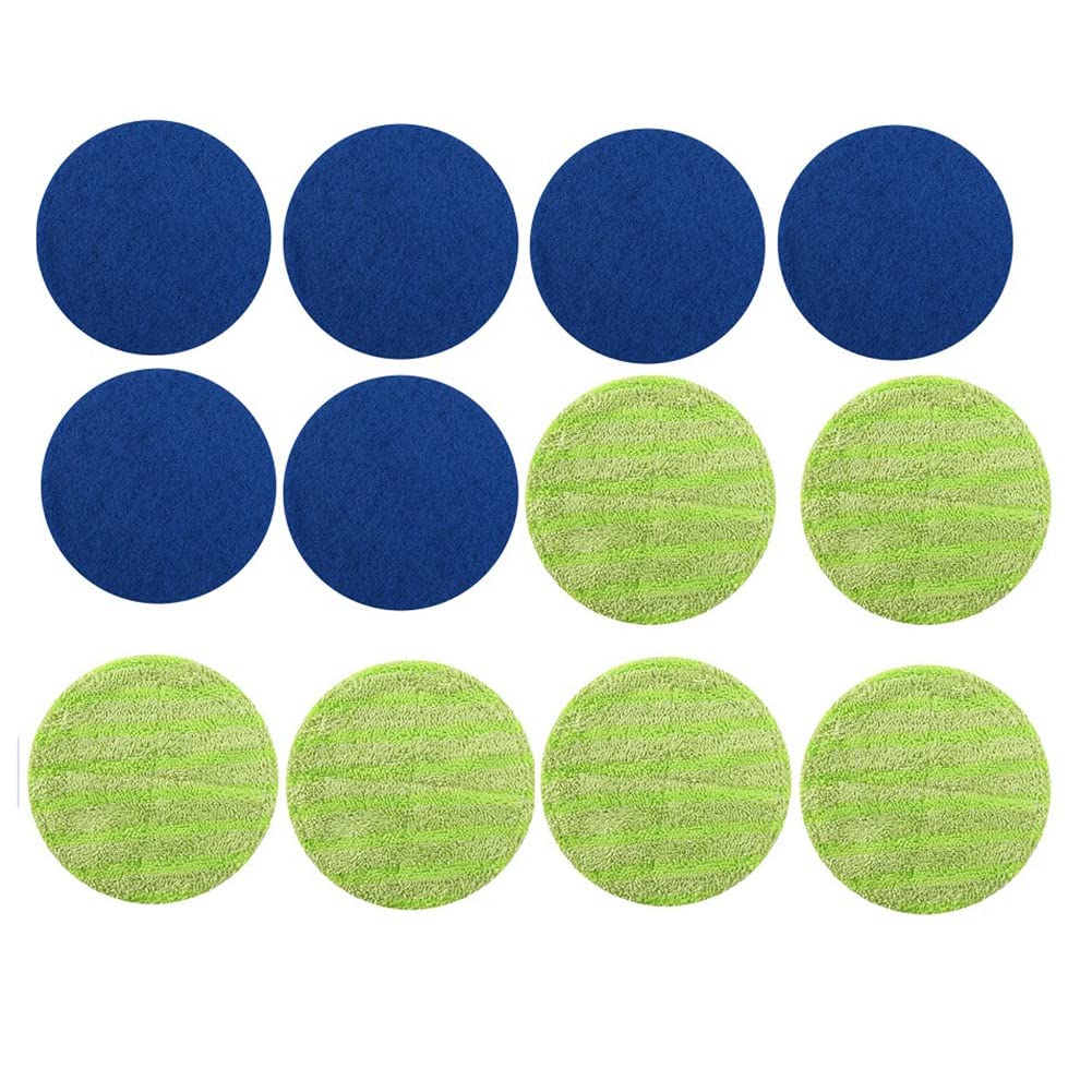 Tooteeru Replacement Pad for Cordless Electric Rotary Mop Sweeper Wireless Electric Rotary Mop Replacement Scrubber Pad 12Pcs