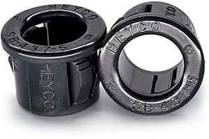 25 PCS HEYCO #2043 SB 437-5 BLACK SNAP BUSHING, for 7/16" Hole, Cable Mounting & Accessories, UL Recognized Component