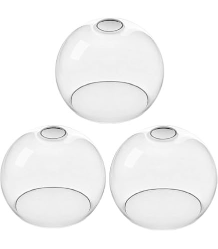 Permo Abat-jour Rond Opaque En Verre De Lait Pour Luminaire 15 Cm