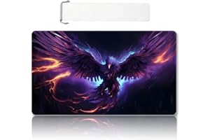 DAUXID Premium Stitched MTG Playmat with Zones and Non-Slip Rubber Backing - TCG Play Mat for MTG and Other Card Games - Colorful Design with Vintage Look and Feel (DKT (106),No Zones)