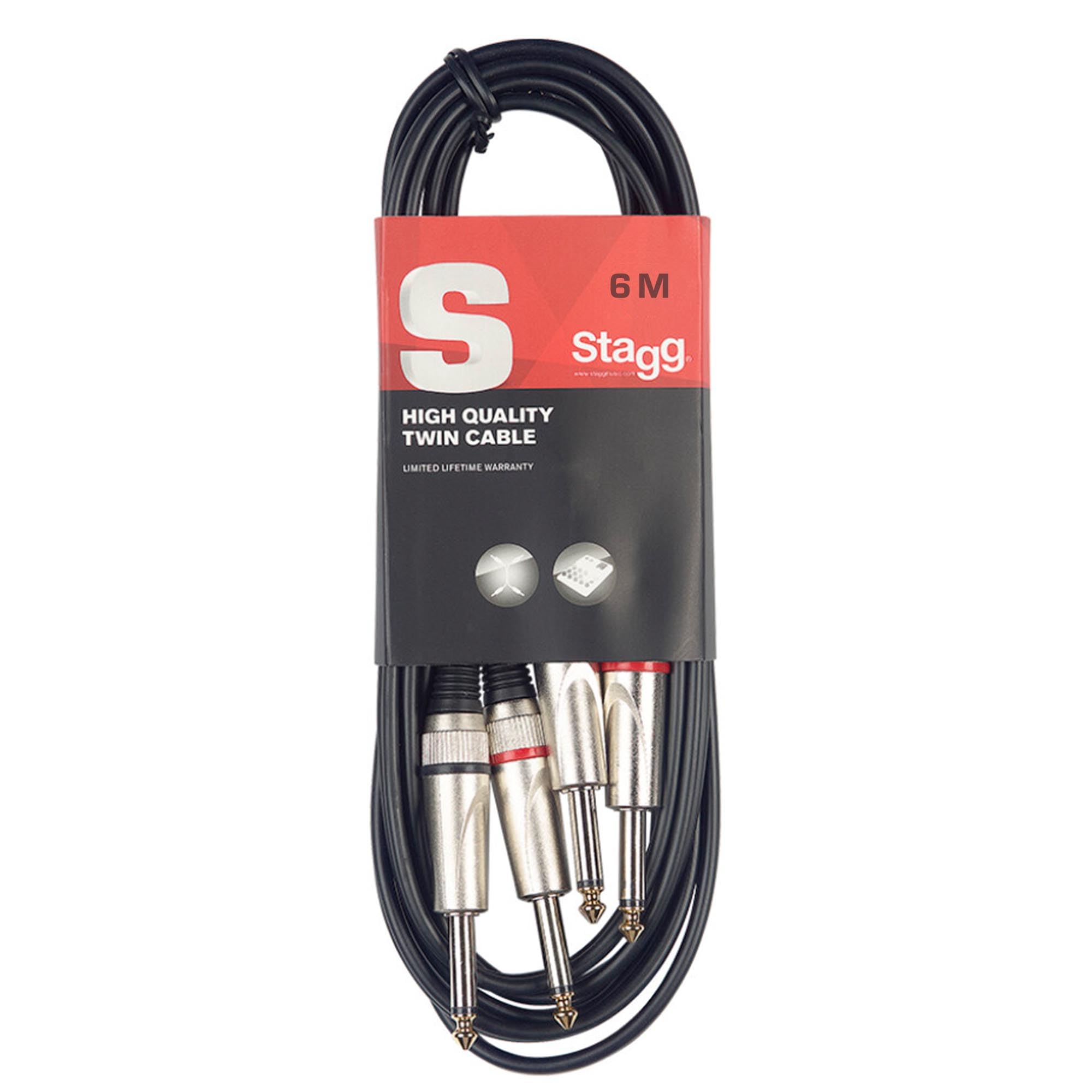 Stagg STC6P 6 m 2x Jack Twin Cable