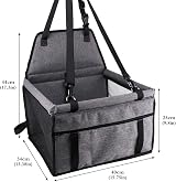 Wodondog Dog Car Booster Seat 40x32x25cm Oxford Cloth Small Pets Travel Carrier view 3