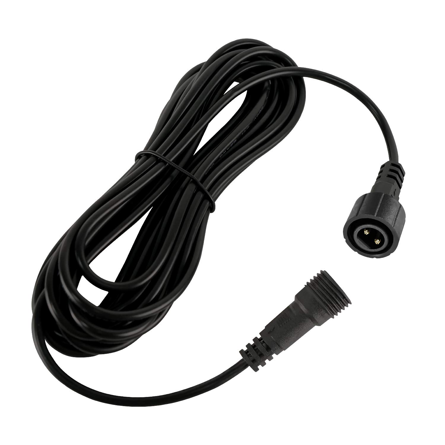 DULEE 10M / 32.8 Feet Extension Cable 2 Pin 16AWG IP65 Waterproof LED String Lights Extension Lead Cord for Garden Globe Lights Path Lighting LED Landscape Spotlights