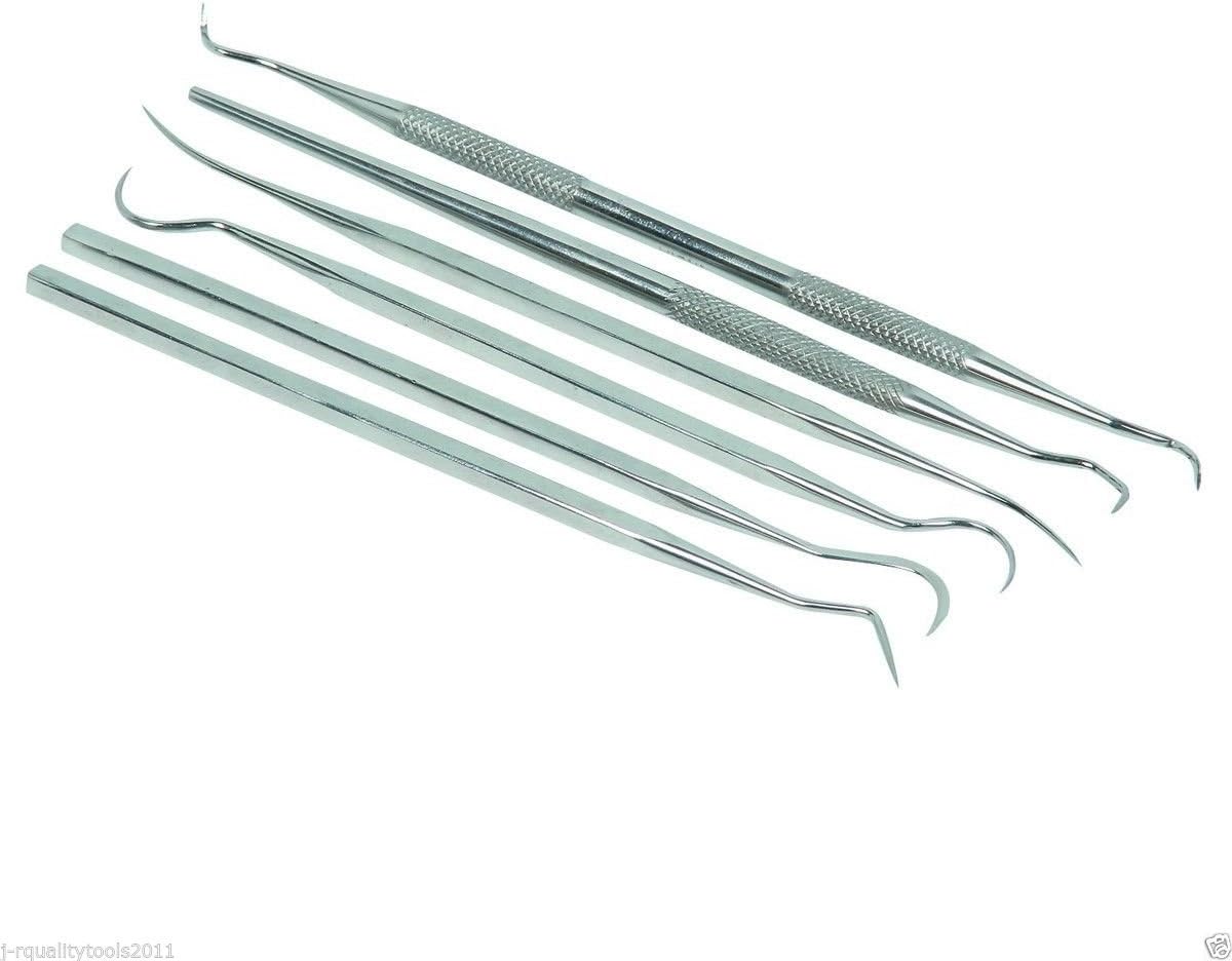 New 6 Pc Dental Tooth Pick Pic Probe Set Kit Hygiene Tools Stainless