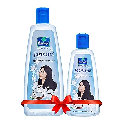 Parachute Advansed Jasmine Coconut Hair Oil, Healthy Shine, Nourishing and Non-Sticky Hair Oil, 400 ml with Free 90 ml pack