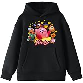 Bioworld Felpa Uomo Kirby Happy Big Face - Rosa Culla Con Cappuccio E Tasca Frontale - 2