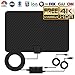 TV Antenna, Indoor Amplified Digtial HDTV Antenna 60 to 80 Mile Range 2018 Newest Advanced Type Switch Console Amplifier Signal Booster, USB Power Supply and 16.5FT High Performance Coax Cable (black)