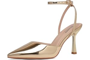 Susanny Heels for Women Stiletto Closed Pointed Toe Backless Dress Shoes High Heels Sexy Kitten Pumps Wedding Guest Party Dance Prom Dressy Comfort Shoes