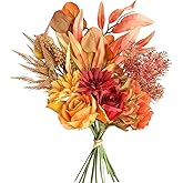 Alynsehom Artificial Fake Flowers Plants Silk Flower Arrangements Wedding Bouquets Decorations Plastic Floral Table Centerpie