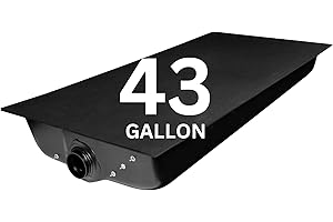 Ameri-Kart 43 Gallon RV Black Water Tank, Leak-Proof RV Water Storage Tank for Toilets in Campers, Trailers, Motorhomes, and RVs, End Discharge, 58" x 28" x 8.5" (HT-176)