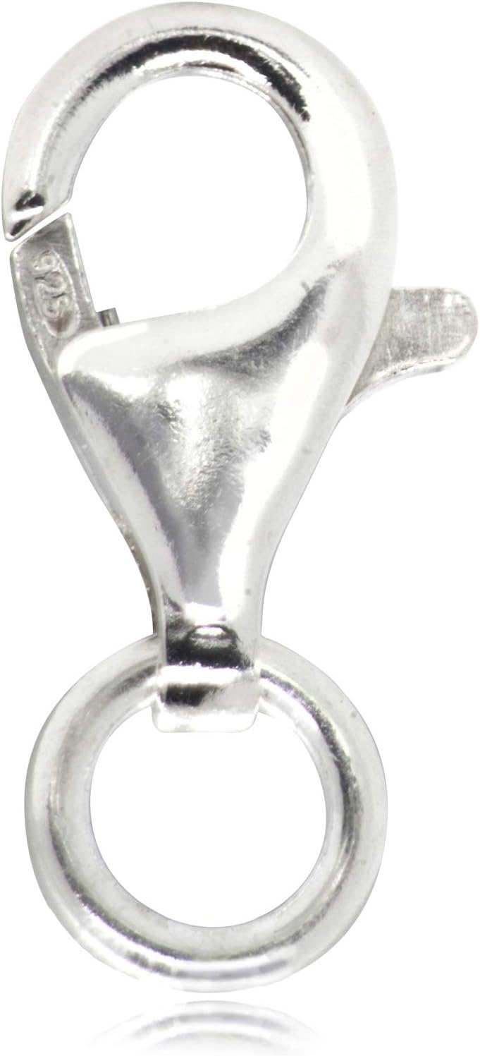 The Jewellery Store LondonTJS Lobster Clasps, 925 Sterling Silver Lobster Claw Clasps Lobster Clasps for Jewelry Making - 16mm, Nickel-Free & Hypoallergenic for Jewelry Making, Perfect for DIY Necklaces & Bracelets