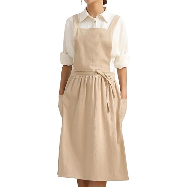 Amazon.com: Pinknoke Cotton Linen Pinafore Apron Dress for Women with Pockets Cute Art Chef Aprons for Kitchen Baking Gardening Painting : Home & Kitchen Amazon.com: Pinknoke Cotton Linen Pinafore Apron Dress for Women with Pockets Cute Art Chef Aprons for Kitchen Baking Gardening Painting : Home & Kitchen