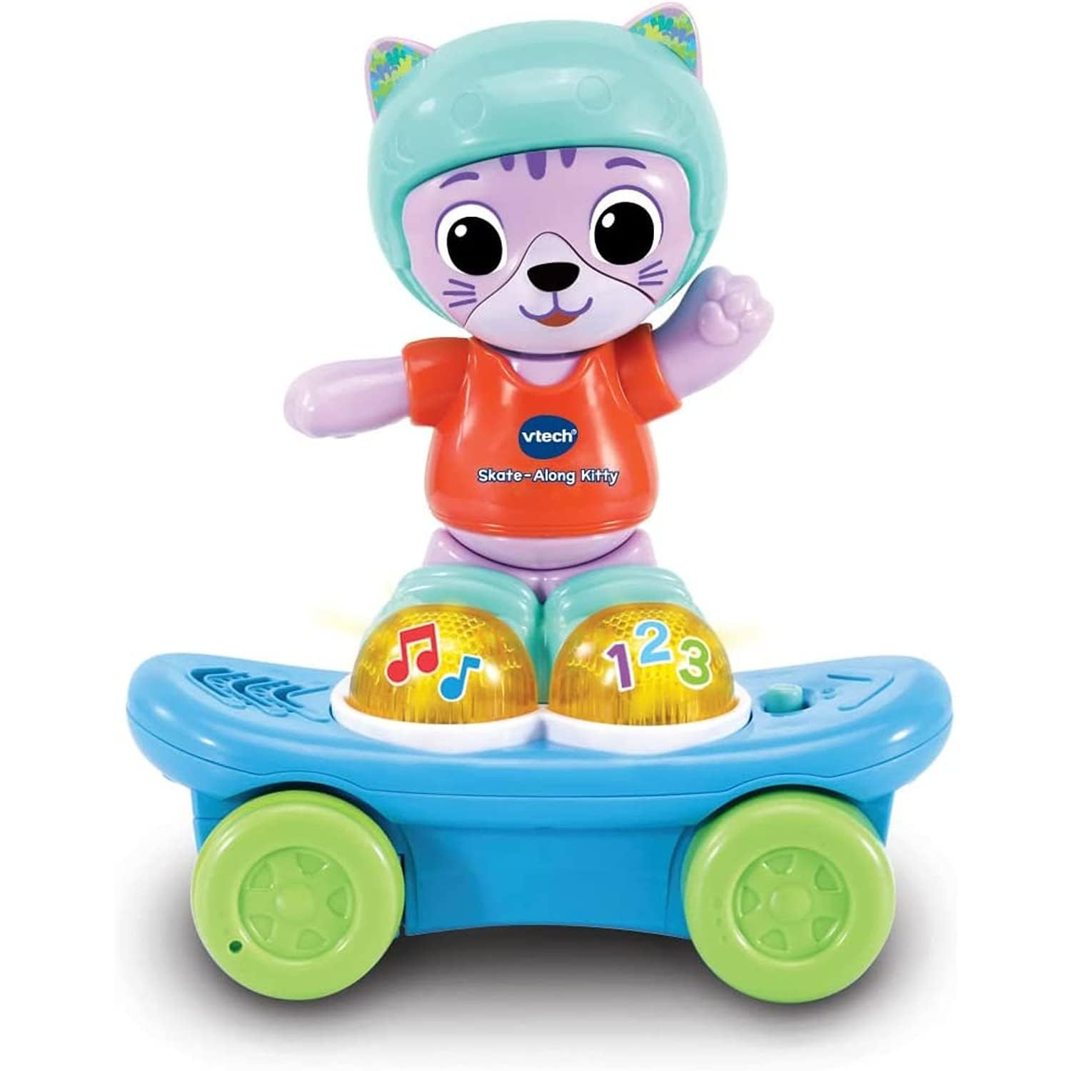 VTech Baby Skate-along Kitty, Interactive Baby Toy with Lights, Numbers, Sounds & Music, Cause & Effect Play, Gift for Infants 12, 24, 36 months, English Version
