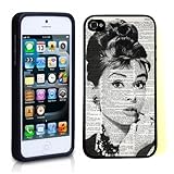 Audrey Hepburn On Dictionary Retro Vintage - Protective Designer BLACK Case - Fits Apple iPhone 5 / 5S