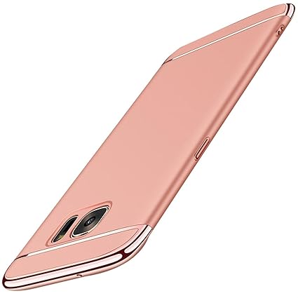 Teryei kompatibel mit Hüll Galaxy S7,360 Grad Ganzkörper Schutz Ultra Dünner 3 in 1 Handyhülle Hart Schrubben PC mit Plating 
