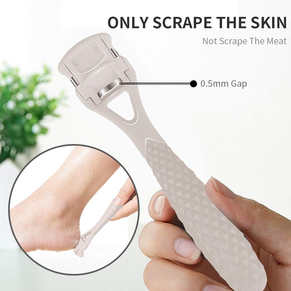 Professional Shaver Hard Skin Remover Scraper Foot Callus Cuticle Rasp Cutter Foot Care Pedicure Kit Washable Durable 2 in 1 : Beauty