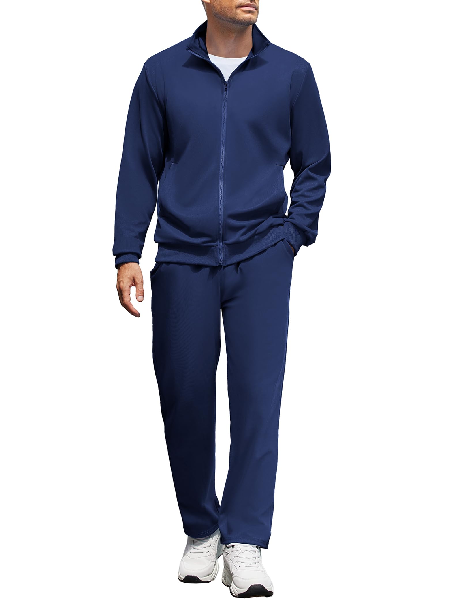 COOFANDY Mens Jogger Sets Casual Full Zip Jogging