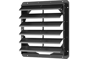 FICBXRA 24 Inch Galvanized Sheet Spraying Automatic Exhaust Shutter Louver Vent (No Fan Blades and Motor) for Home Attics, Workshops, Barn, Greenhouse