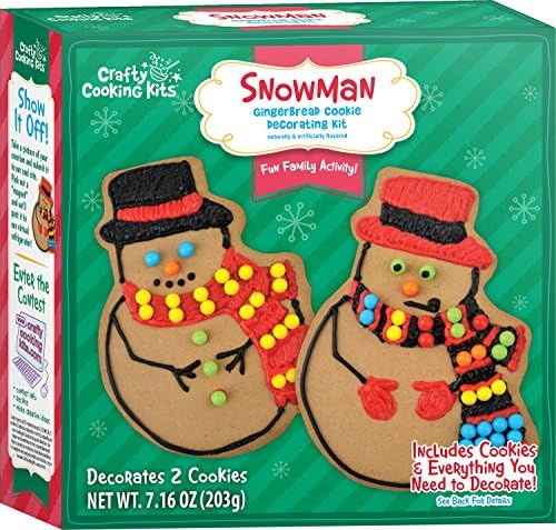 Crafty Cooking Kits Snowman Gingerbread Cookie Decorating, 7.16 Ounce