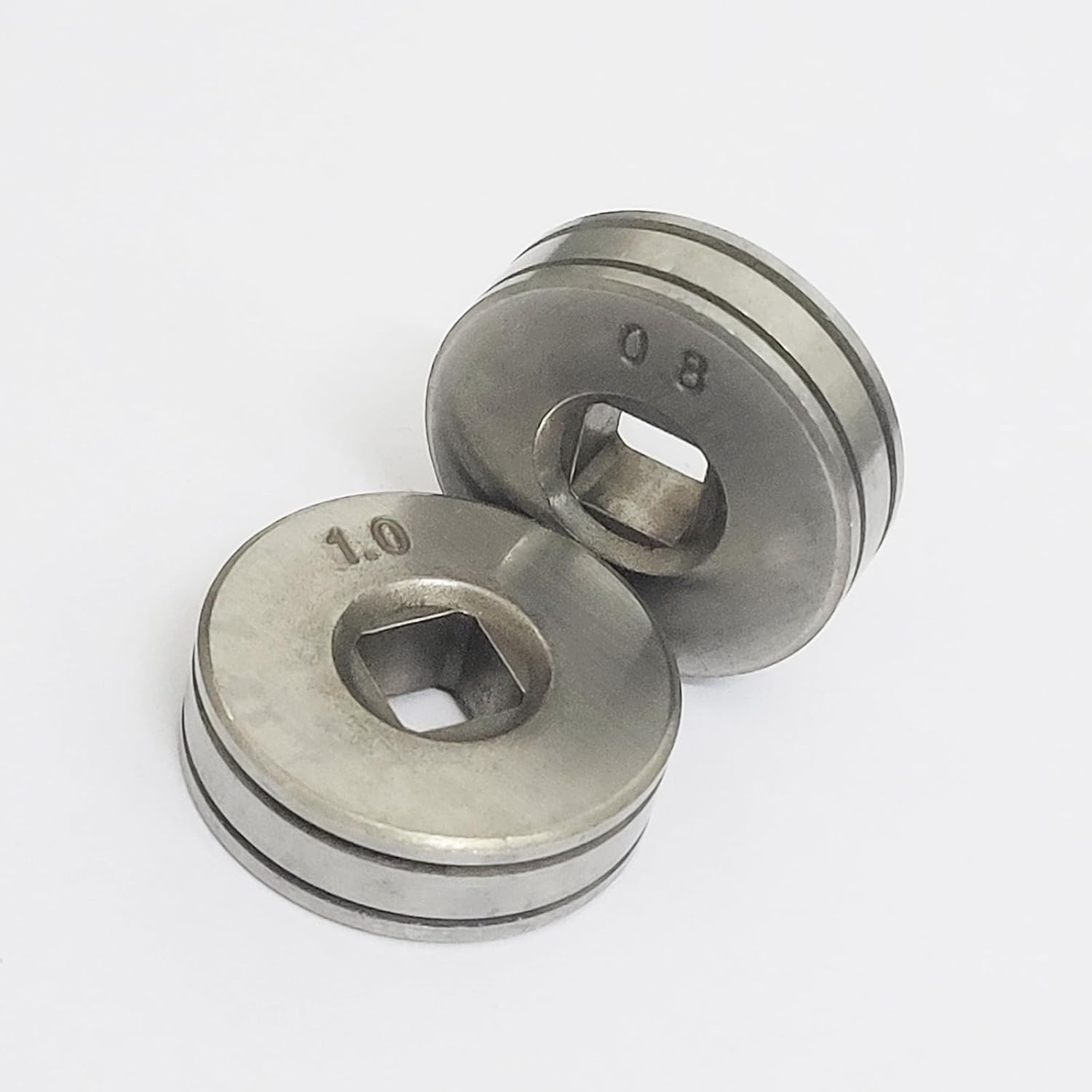 2X Wire Feed Drive Rollers Roll Wheels 25mm Diameter Smooth Groove Fit for SSJ16 Wire Feeder MIG MAG Welders Equipment Parts (0.8mm/1.0mm)