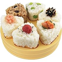Akebono Onigiri Maker, 6 Rice Balls at Once, Yellow, Plastic, 1