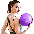 Trideer Pilates Ball 9 Inch, Small Exercise Ball with Exercise Guide for Yoga, Core Training, Physical Therapy, Balance, Stability, Stretching