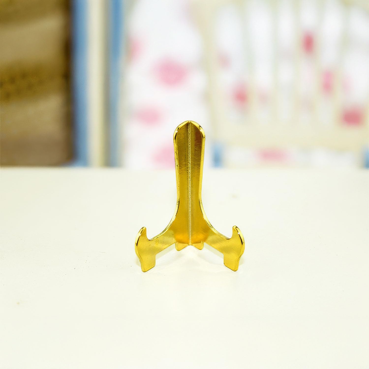 Photo 1 of 1/12 Scale Miniature Stands: Metal Holders for Mini Plates, Cards & Photos (Gold)