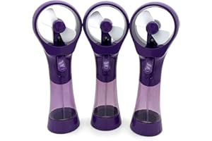 BJPEY Outdoor Personal Water Misting Fan Handheld Battery Operated Cooling Fans Portable Mist Spray Fan for Sports Travel Beach (Purple)