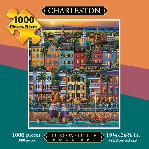 Dowdle Folk Art Jigsaw Puzzle - Charleston 1000 Pc