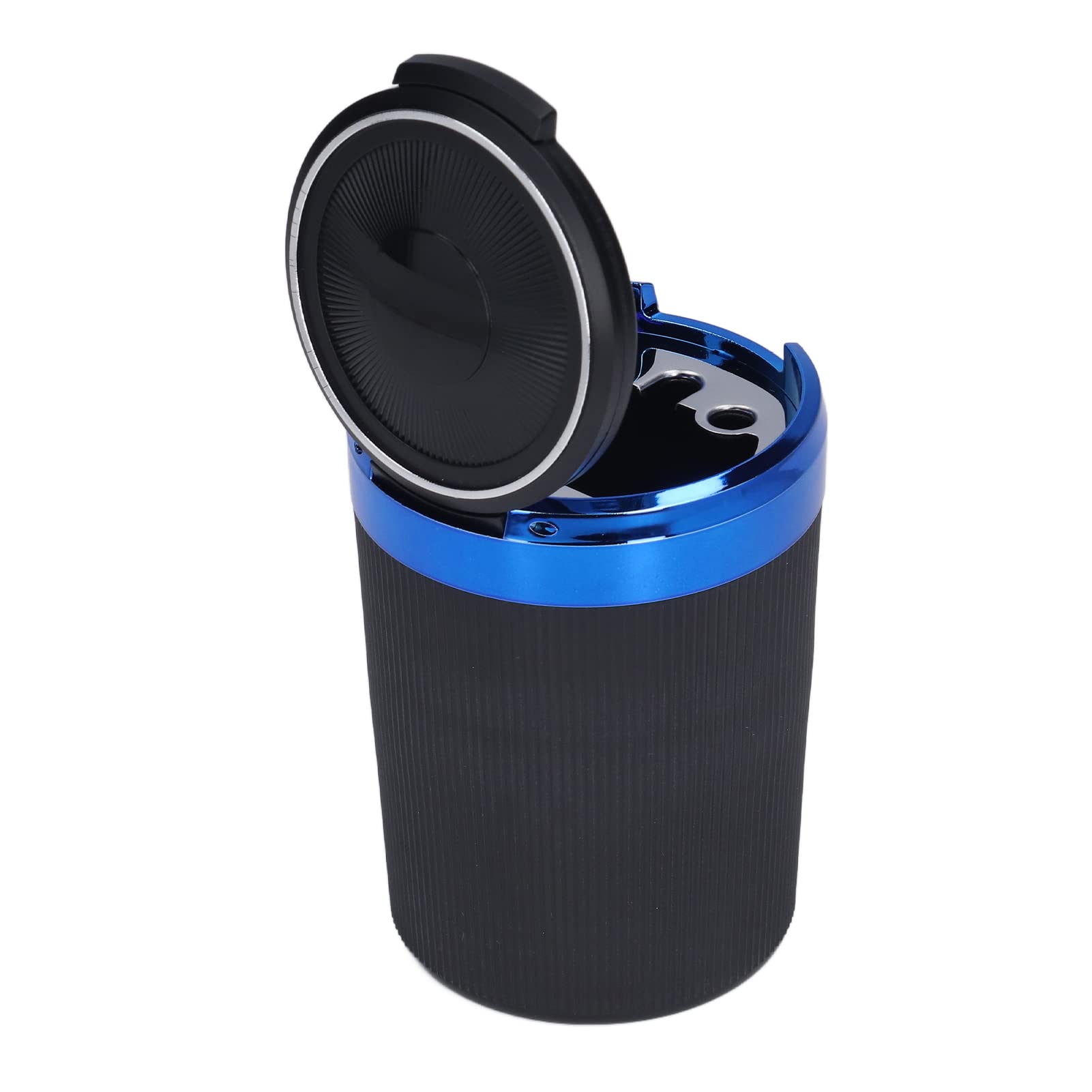 Cigar Ashtray, Flexible Opening Flame Retardant Car Ashtray Smoke Free Widely Uses Blue LED for Office for Rest Room for Household(Blue)